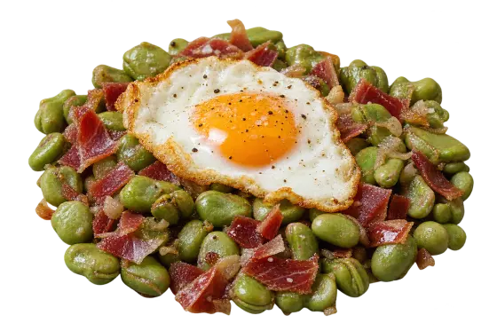Habas con jamón