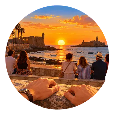 Il tramonto alla Caleta