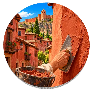 Le case color «rojo albarracín»