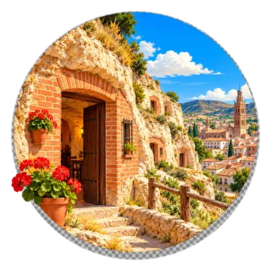 Le «casas cueva» nella collina