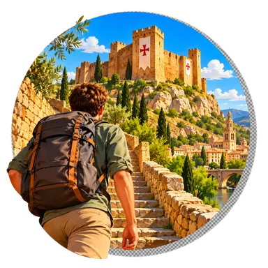 Il castello dei Templari sopra la testa
