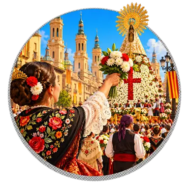 L'«Ofrenda de Flores» del 12 ottobre