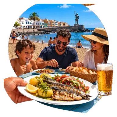 La spiaggia di Melenara la domenica