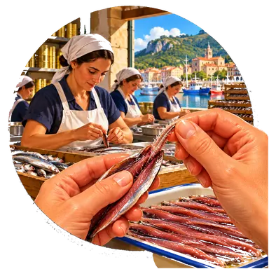 L'acciuga si pulisce a mano
