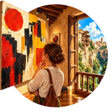 L'arte astratta dentro alle «Casas Colgadas»