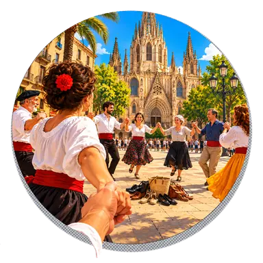 La «sardana» davanti alla cattedrale