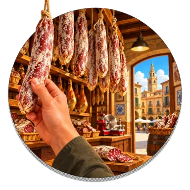 La «llonganissa» appesa in bottega