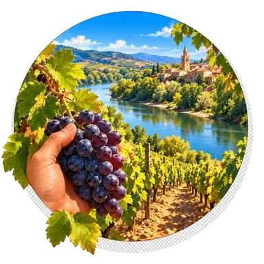 L'Ebro dietro alle vigne