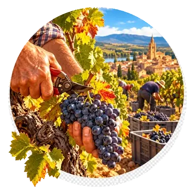 La «vendimia» a mano nei filari vecchi
