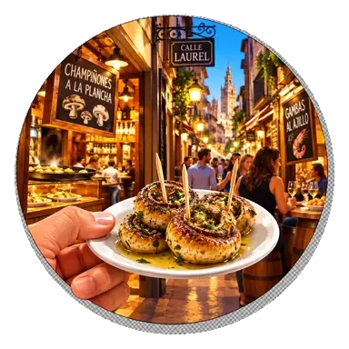 La «calle Laurel» un pintxo per bar