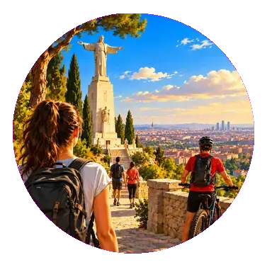 Il «Cerro de los Ángeles» in cima