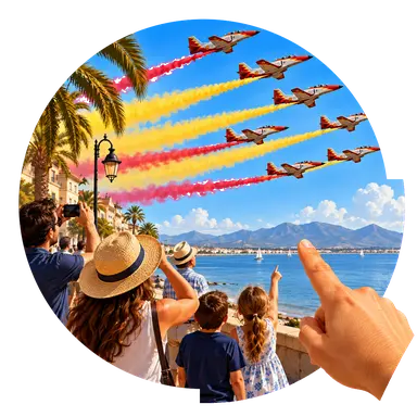 La «Patrulla Águila» sopra la testa