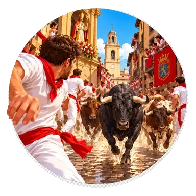 L'«encierro» alle otto in punto